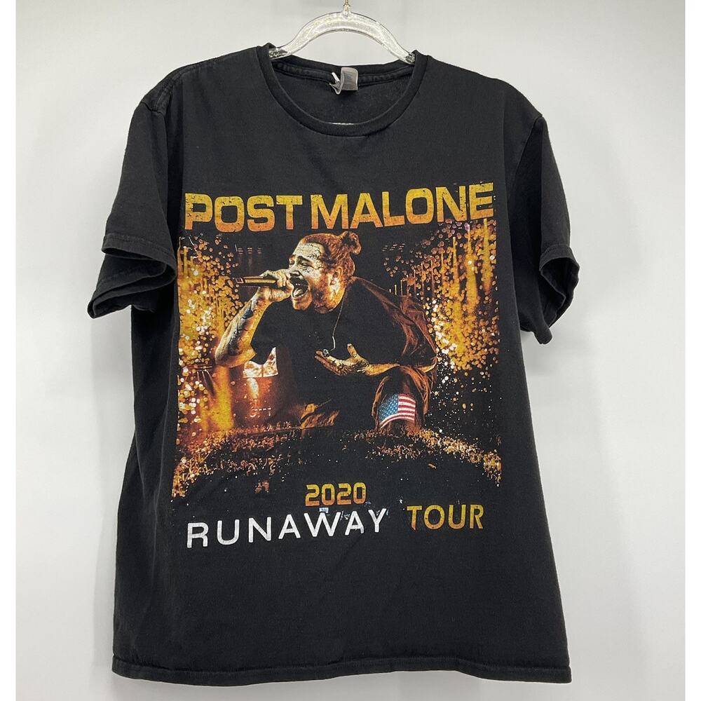 Post Malone Runaway Tour‎ 2020 Concert T-Shirt Black Graphic Tee Men’s Medium
